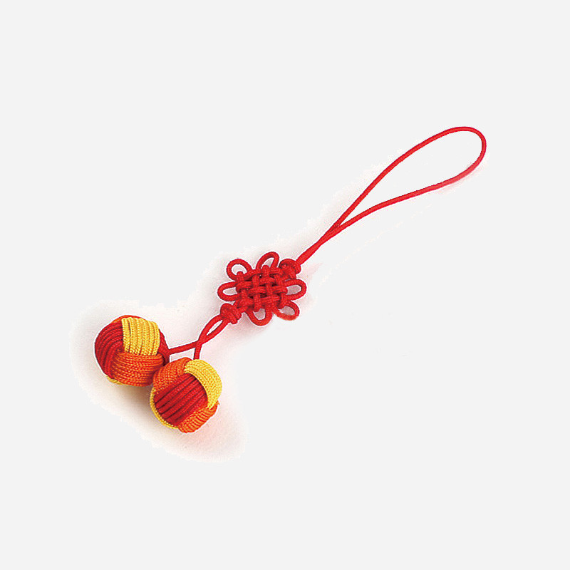 매듭 작은열쇠고리-미니2매듭공[적색] - 귀엽고 깜찍한 매듭공을 표현한 제품