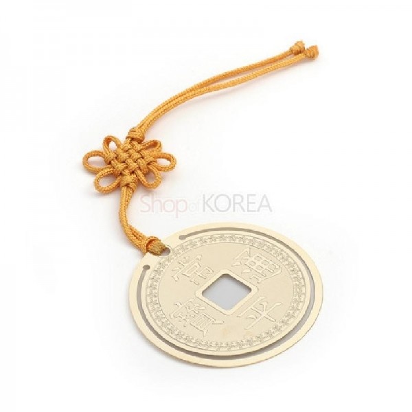 금장 책갈피 大-동전 - 고급스러운 금장과 매듭으로 제작