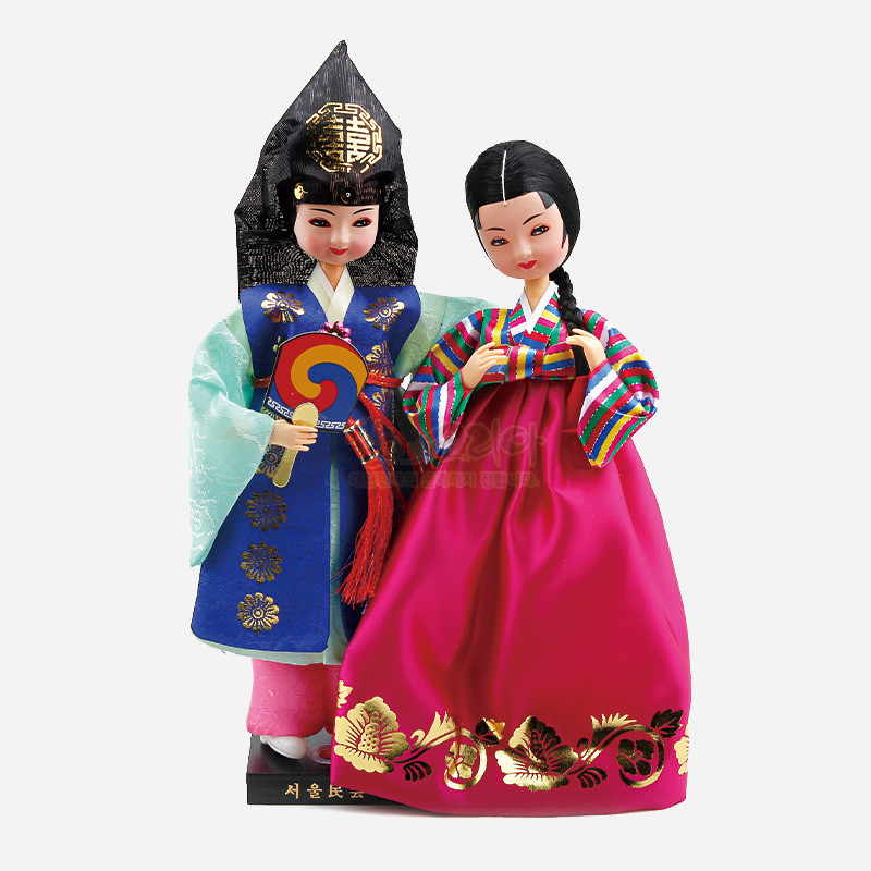 한복인형 中 - 도령과 아씨 - 한국의 전통의복을 재현한 한복인형