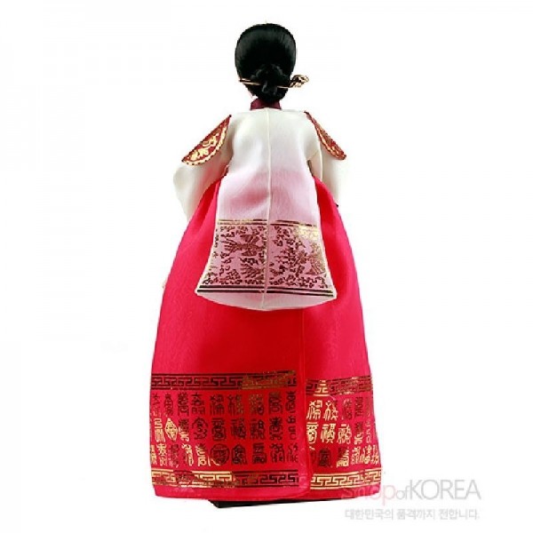 한복인형-귀부인[분홍치마] - 한국의 전통의복을 재현한 한복인형