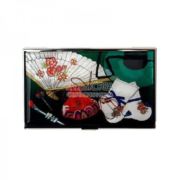 명함케이스와 볼펜2종세트-꽃버선부채 - 실속넘치는 명함케이스 볼펜세트