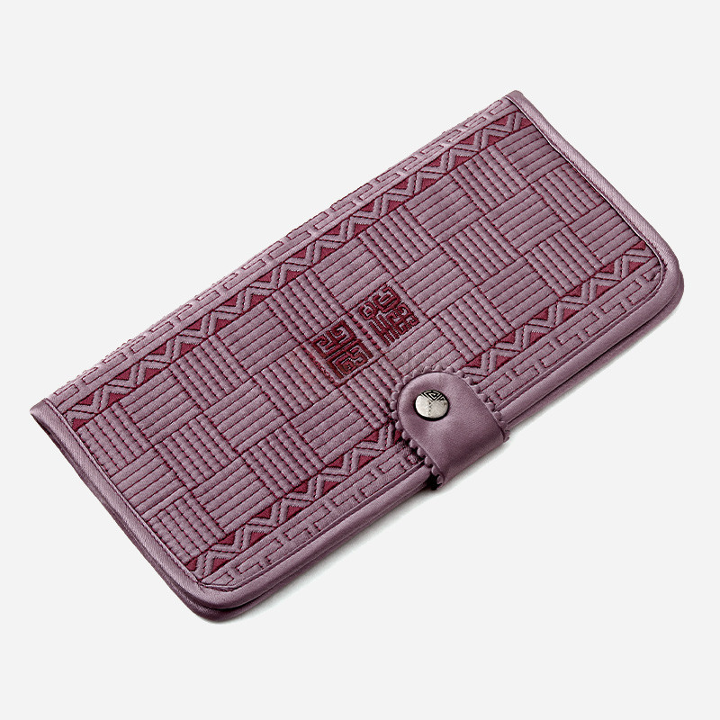 [소산당]누비수 단색 장지갑- 보라 - 전통 디자인의 실용적인 지갑