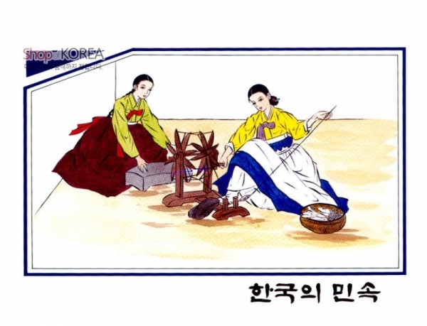 그림엽서-한국의민속 - 그림카드,민속문화,풍속화,