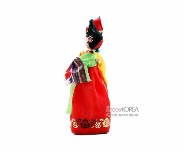 작은 한복 인형들-왕과비[익선관] - 한국의 전통의복을 재현한 한복인형