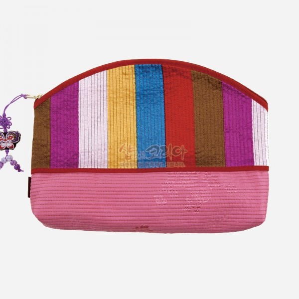 활모양 큰지갑-색동누비파우치11색 - 11가지 다양한 색상.전통을 이어가는 한국 누비제품