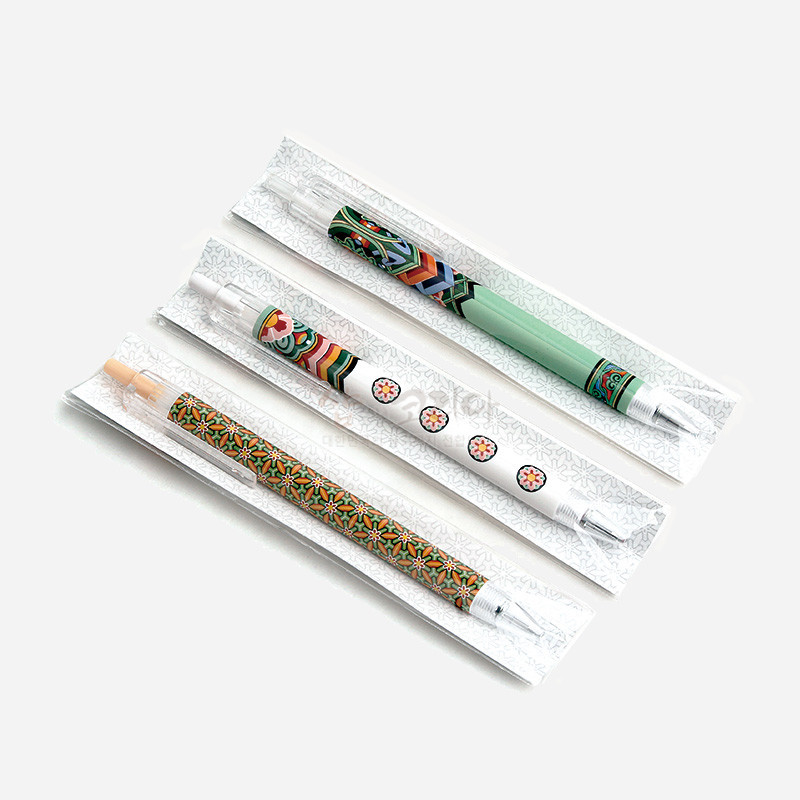 단청젤펜 - 부드러운 곡선으로 처리된 한국 전통문양 볼펜