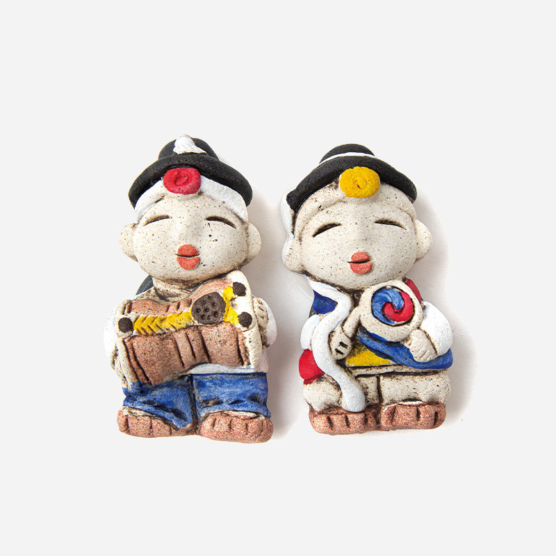 냉장고 자석 황토-농악 - 늘 생활속에 함께하는 한국적인 선물