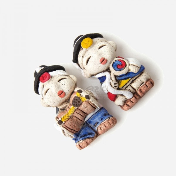냉장고 자석 황토-농악 - 늘 생활속에 함께하는 한국적인 선물