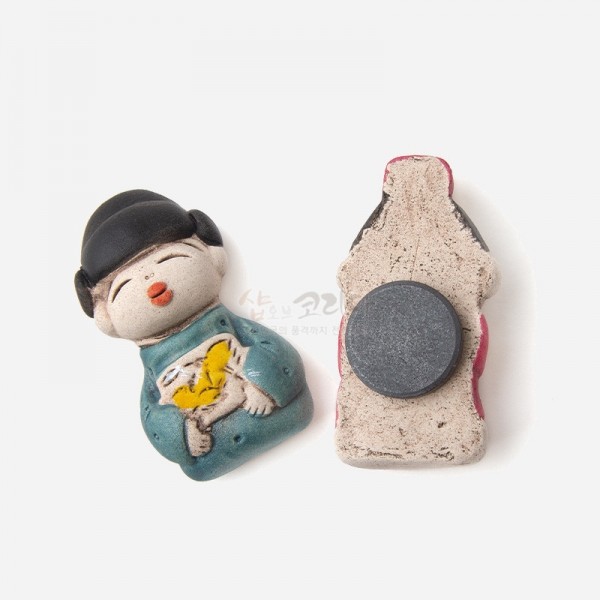 냉장고 자석 황토-신랑신부 - 늘 생활속에 함께하는 한국적인 선물