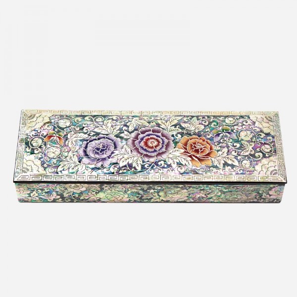 자개필함세트-나전으로 핀 모란(필함,usb32G) - 목단과 나비의 화려한 나전칠기 필함+usb 2종세트