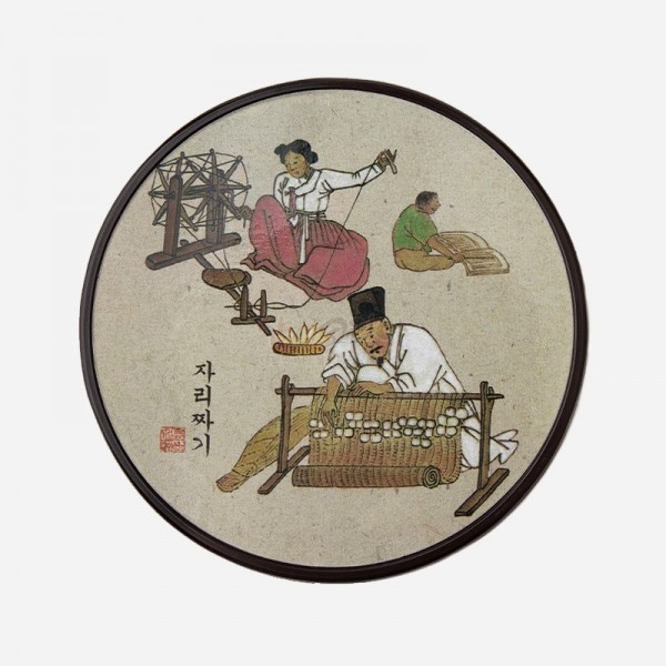 전통컵받침-김홍도 - 김홍도 대표 작품이 담겨 있는 컵받침