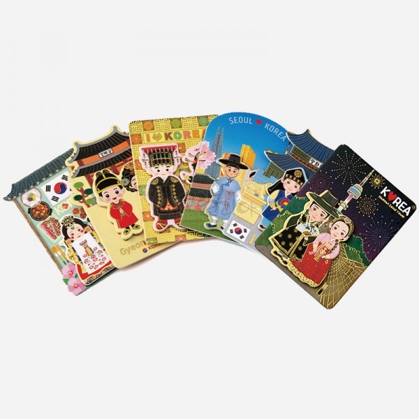 전통예복 입체자석 6종 - 