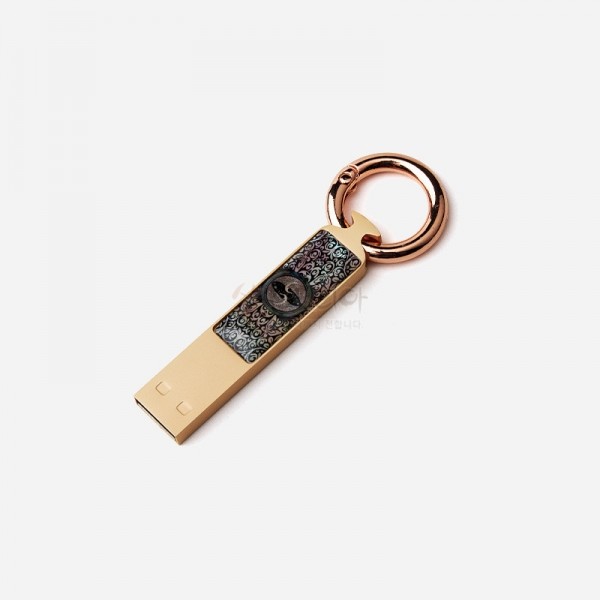 자개 열쇠고리 USB(32G) - 쌍학 - 한국의 아름다움을 담은 특별한 열쇠고리형 USB