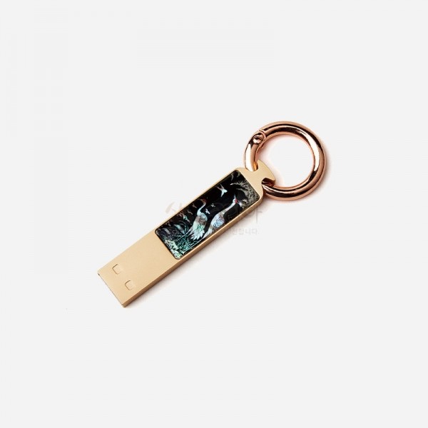 자개 열쇠고리 USB(32G) - 송학 - 아름다운 자개의 향연 실용적인 열쇠고리형 USB