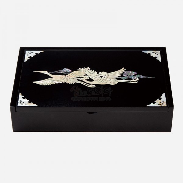 나전칠기 상감 메모함 - 구름학 - 상감 기법을 제작된 메모함