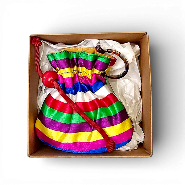 색동 복주머니 키링 - 복을 부르는 예쁜 한국전통 색동 복주머니