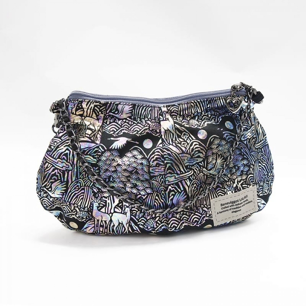 십장생 작은핸드백 - 나전칠기 은빛 자개를 모티브로 만든 십장생핸드백