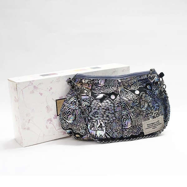 십장생 작은핸드백 - 나전칠기 은빛 자개를 모티브로 만든 십장생핸드백