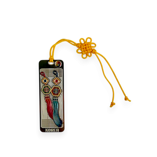 작은 금장 책갈피-노리개 - 청실,홍실 노리개 모양 작은 책갈피