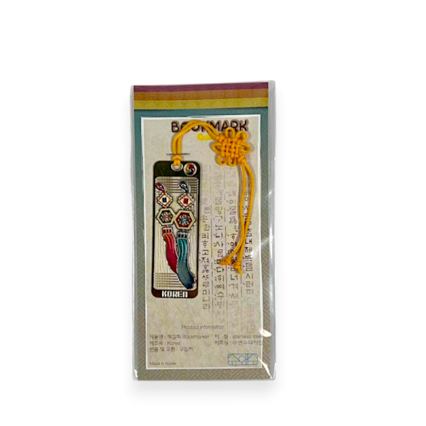작은 금장 책갈피-노리개 - 청실,홍실 노리개 모양 작은 책갈피