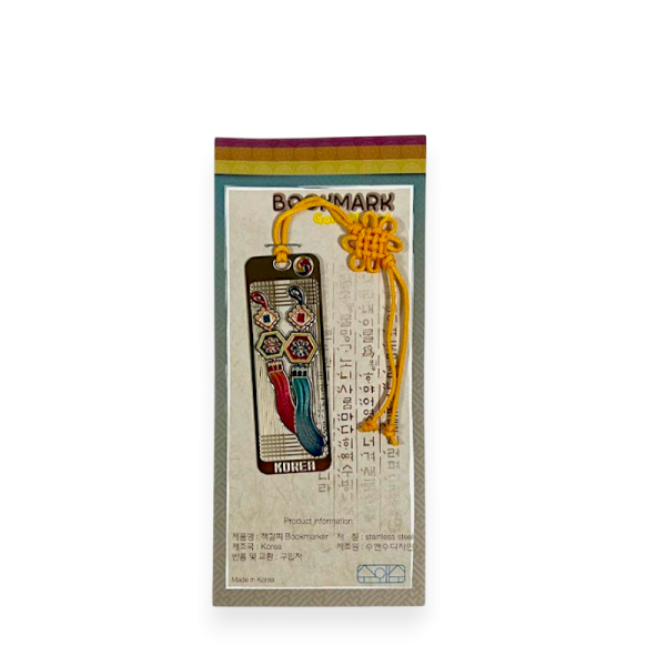 작은 금장 책갈피-노리개 - 청실,홍실 노리개 모양 작은 책갈피