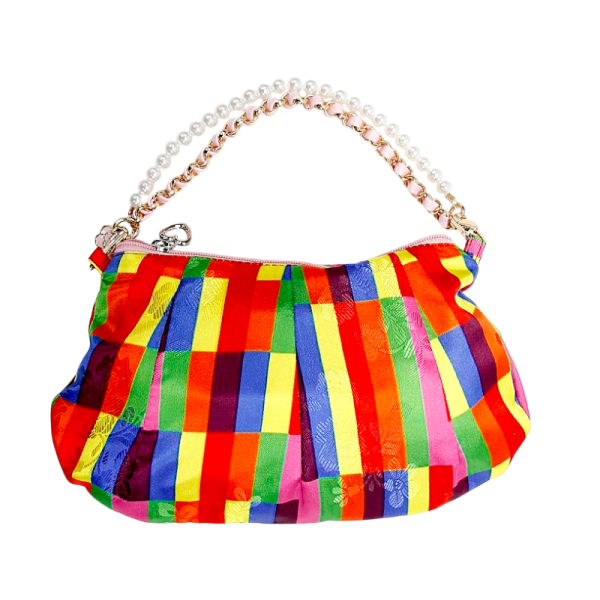 한국 전통문양 미니 핸드백 - 단청, 색동의 화려함과 진주의 우아함으로  한국적 아름다움을 더하는 특별한 미니백