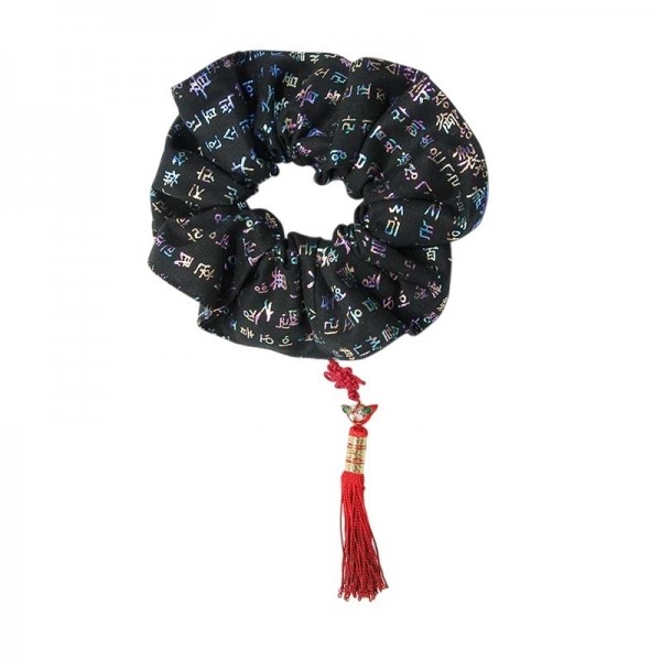 은빛 훈민정음 헤어밴드 - 은빛 나전칠기의 화려한 느낌으로 만든 헤어 곱창밴드