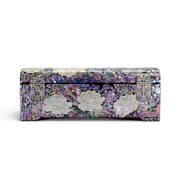 자개 좌보석 굴림 목단꽃 - 한국의 나전칠기, 작은 화원을 품다