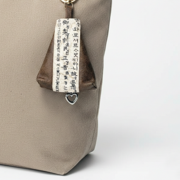 훈민정음 동전지갑(갈색) - 일상에 특별함을 더하는 한국문화, 훈민정음 키링 동전지갑