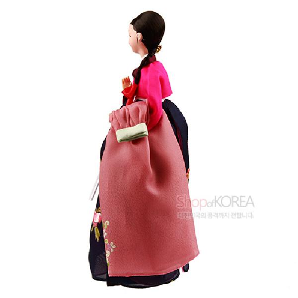 한복인형-아씨[남색치마] - 한국의 전통의복을 재현한 한복인형