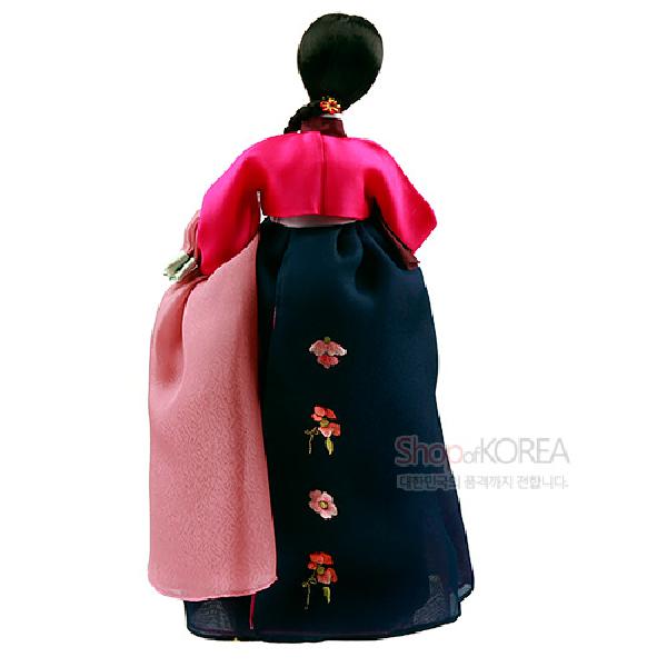 한복인형-아씨[남색치마] - 한국의 전통의복을 재현한 한복인형