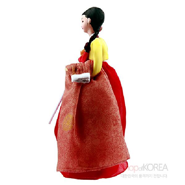 한복인형-아씨[적색치마] - 한국의 전통의복을 재현한 한복인형