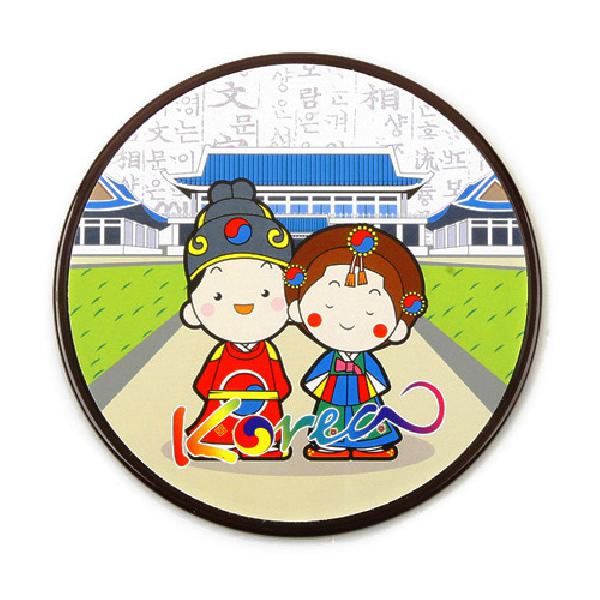 전통컵받침-민속화 - 한국 민속화가 담겨 있는 컵받침