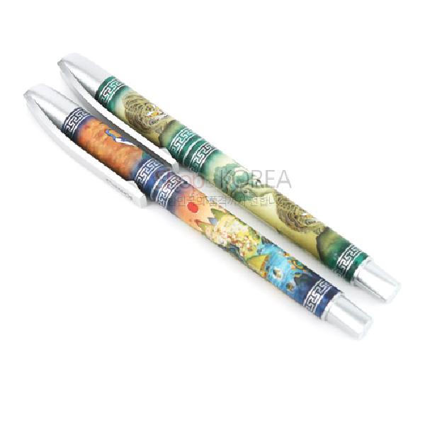 전통무늬펜2종-민화 - 십장생도와 작호도가 담긴 볼펜