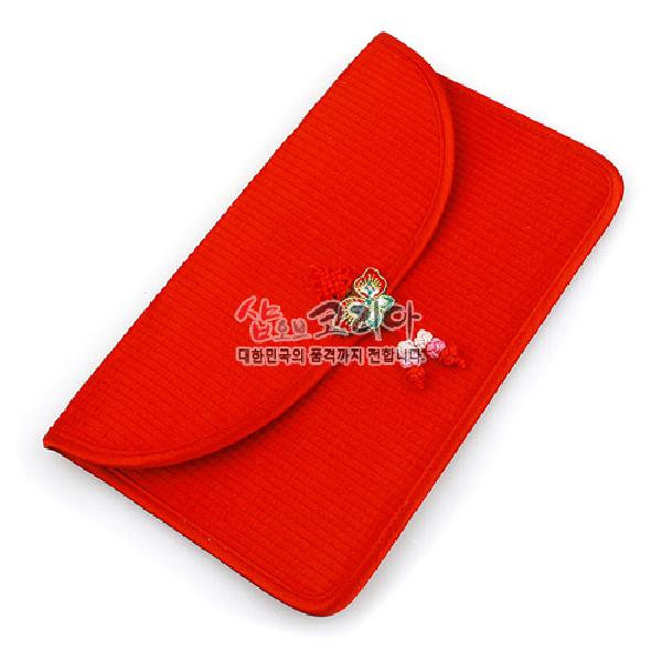 [소산당]누비수(秀) 지갑大-나비매듭[적색] - 나비 매듭을 예쁘게 만든 누비수지갑