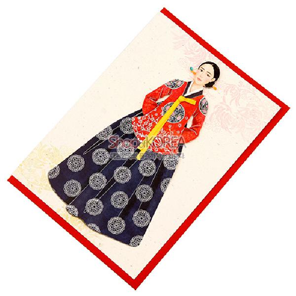 전통 한복카드-공주 - 한복 문화상품