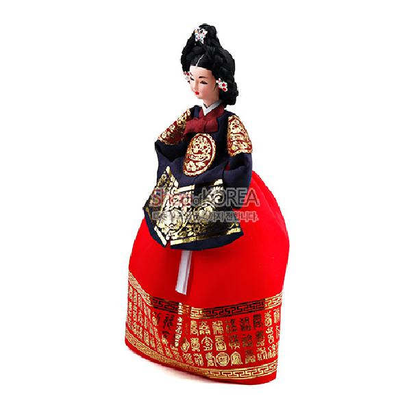 한복인형-중전[적색치마] - 한국의 전통의복을 재현한 한복인형