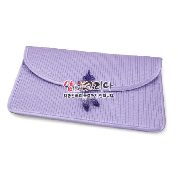 [소산당]누비수(秀) 지갑大-나비매듭[보라색] - 나비 매듭을 예쁘게 만든 누비수지갑