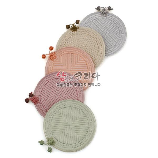 [소산당]누비컵받침마름모-원형5종 - 예쁜 매듭과 누비가 특징인 제품