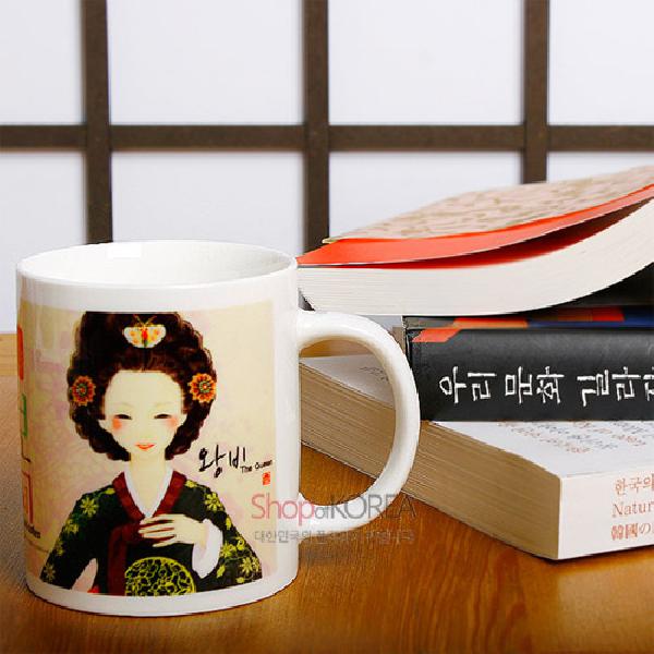 한국의 아침 머그컵 시리즈 - 왕비 - 한국/한글/한복 전통문화상품