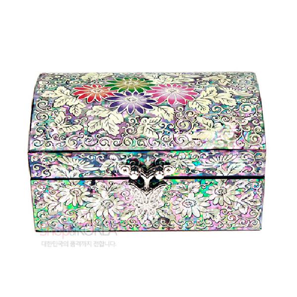 연화(連華) 나전보석함小-국화 - 세련된 자개장식이 돋보이는 보석함