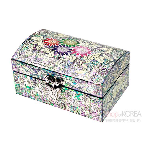 연화(連華) 나전보석함小-국화 - 세련된 자개장식이 돋보이는 보석함