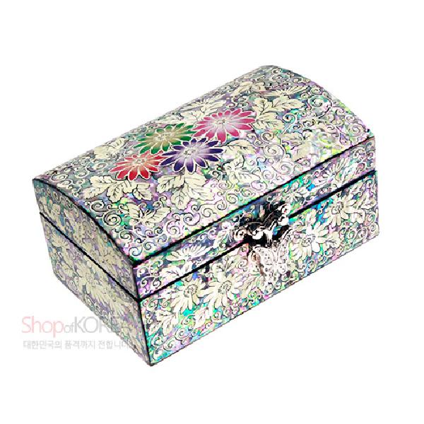 연화(連華) 나전보석함小-국화 - 세련된 자개장식이 돋보이는 보석함
