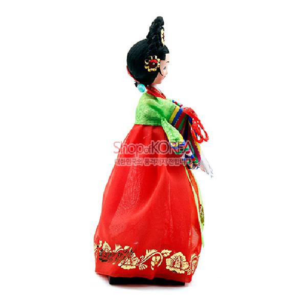 작은 한복 인형들-왕비 - 한국의 전통의복을 재현한 한복인형