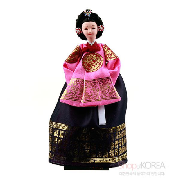 한복인형-중전[남색치마] - 한국의 전통의복을 재현한 한복인형
