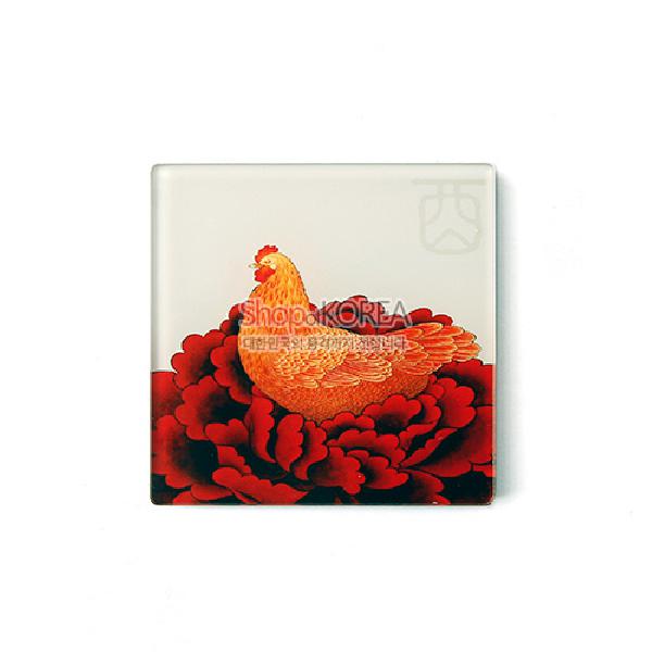 민화메모홀더- 암탉 - 닭을 모티브로 디자인된 메모자석